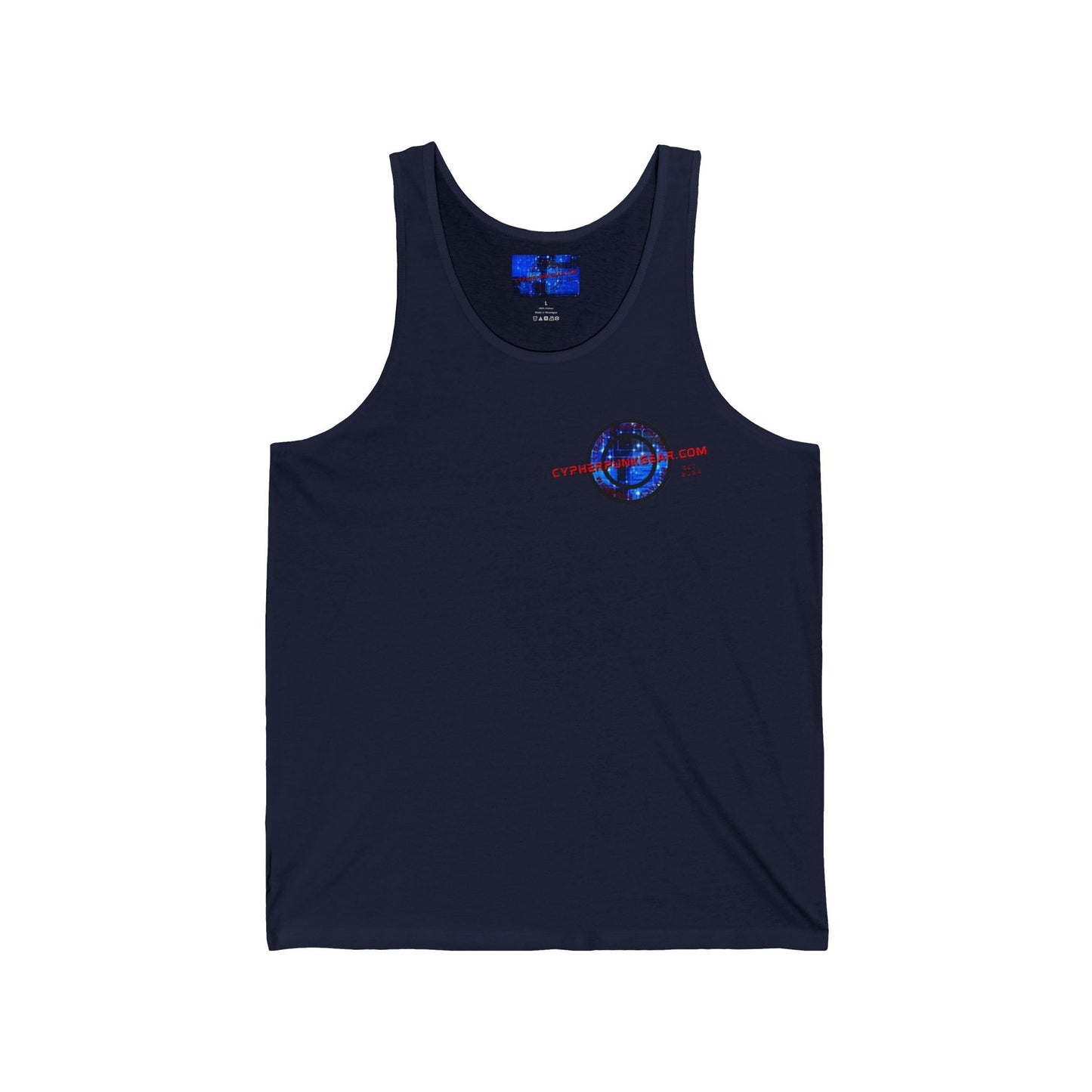 2 - sided cypherpunkgear Logo Unisex Jersey Tank Top by cypherpunkgear – cypherpunkgear.com | Cypherpunk Merch