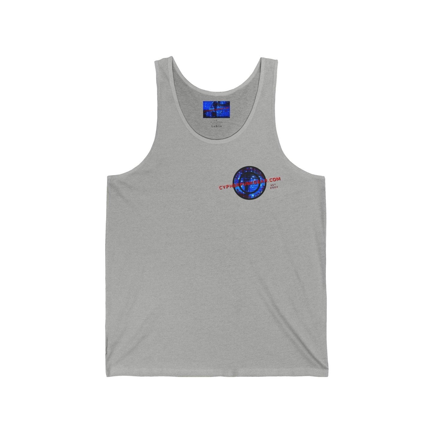 2 - sided cypherpunkgear Logo Unisex Jersey Tank Top by cypherpunkgear – cypherpunkgear.com | Cypherpunk Merch