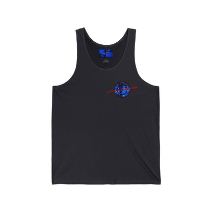 2 - sided cypherpunkgear Logo Unisex Jersey Tank Top by cypherpunkgear – cypherpunkgear.com | Cypherpunk Merch