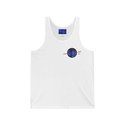 2 - sided cypherpunkgear Logo Unisex Jersey Tank Top by cypherpunkgear – cypherpunkgear.com | Cypherpunk Merch
