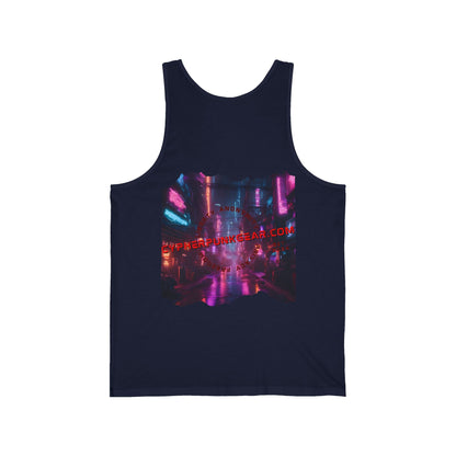2 - sided cypherpunkgear Logo Unisex Jersey Tank Top by cypherpunkgear – cypherpunkgear.com | Cypherpunk Merch