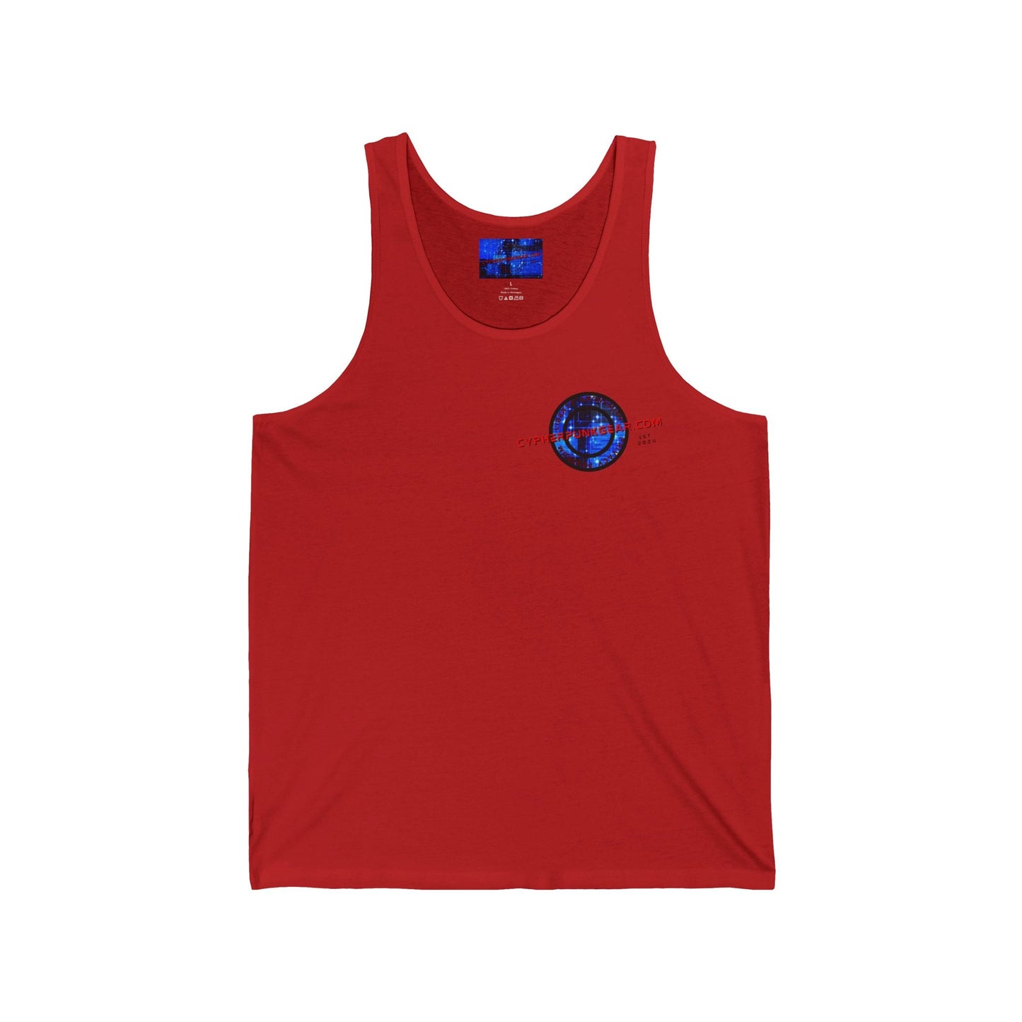 2 - sided cypherpunkgear Logo Unisex Jersey Tank Top by cypherpunkgear – cypherpunkgear.com | Cypherpunk Merch