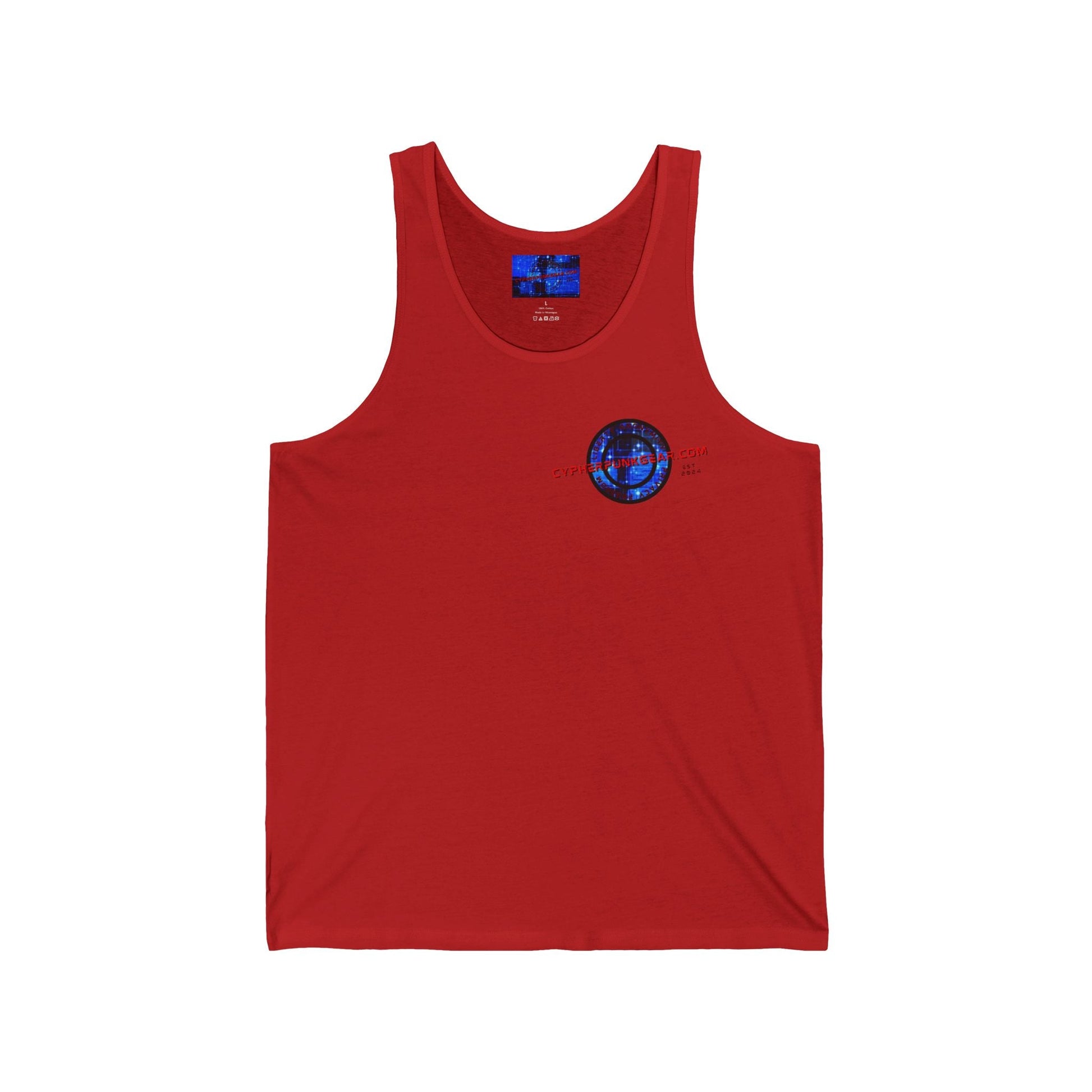 2 - sided cypherpunkgear Logo Unisex Jersey Tank Top by cypherpunkgear – cypherpunkgear.com | Cypherpunk Merch