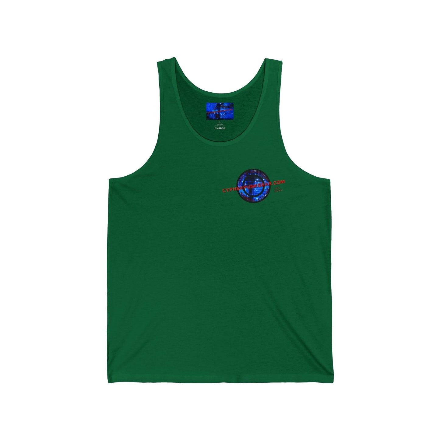 2 - sided cypherpunkgear Logo Unisex Jersey Tank Top by cypherpunkgear – cypherpunkgear.com | Cypherpunk Merch