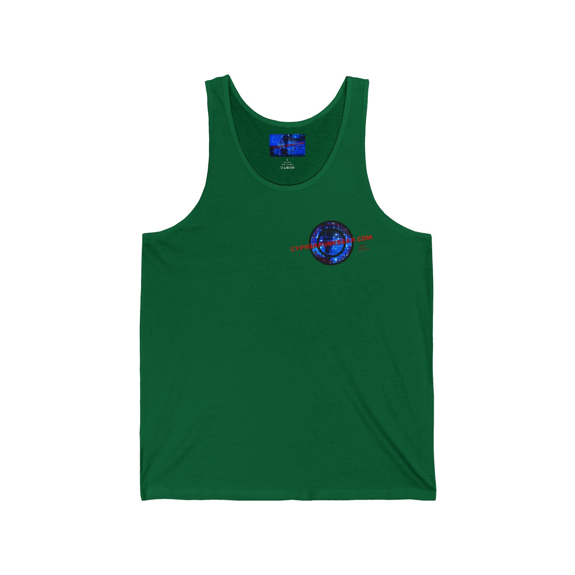 2 - sided cypherpunkgear Logo Unisex Jersey Tank Top by cypherpunkgear – cypherpunkgear.com | Cypherpunk Merch