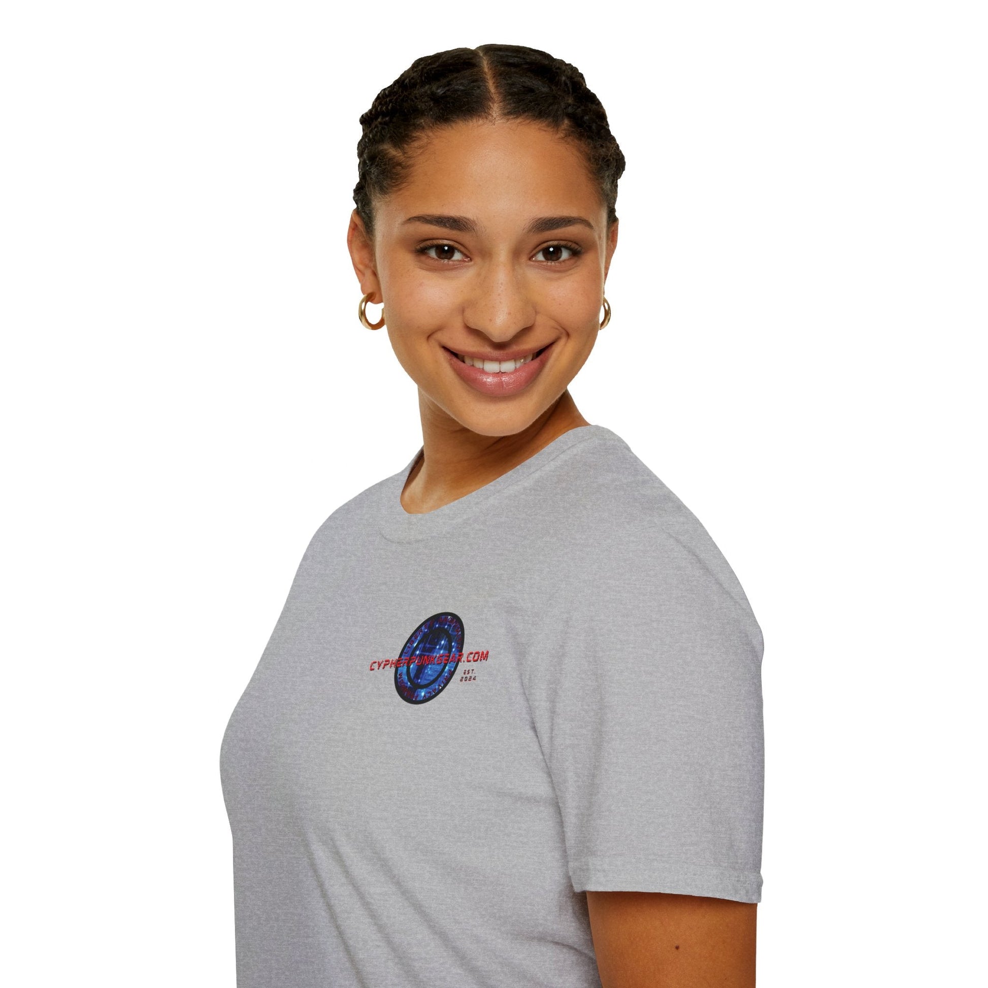 2 - sided Cypherpunkgear logo Unisex T-Shirt by cypherpunkgear – cypherpunkgear.com | Cypherpunk Merch