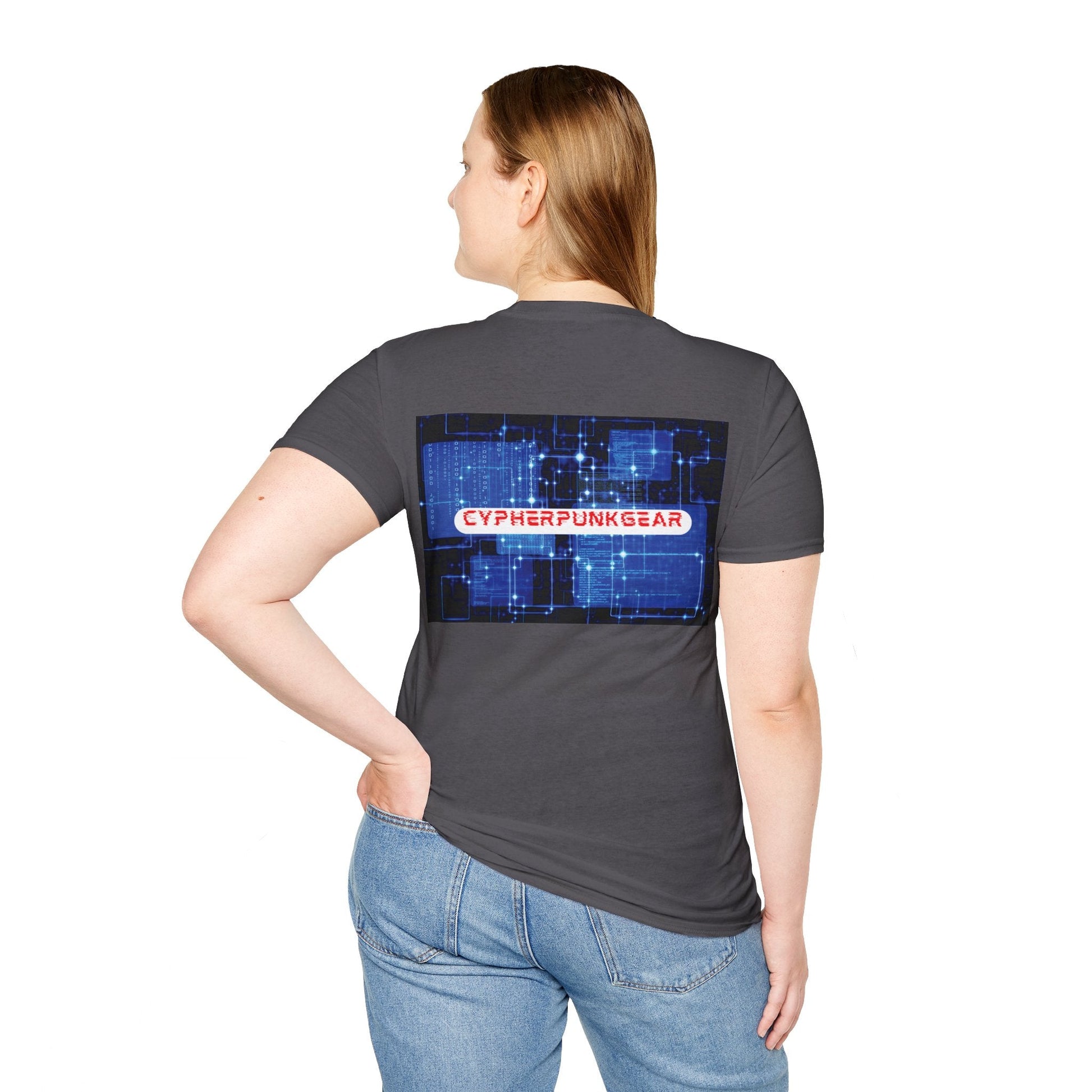 2 - sided Cypherpunkgear logo Unisex T-Shirt by cypherpunkgear – cypherpunkgear.com | Cypherpunk Merch