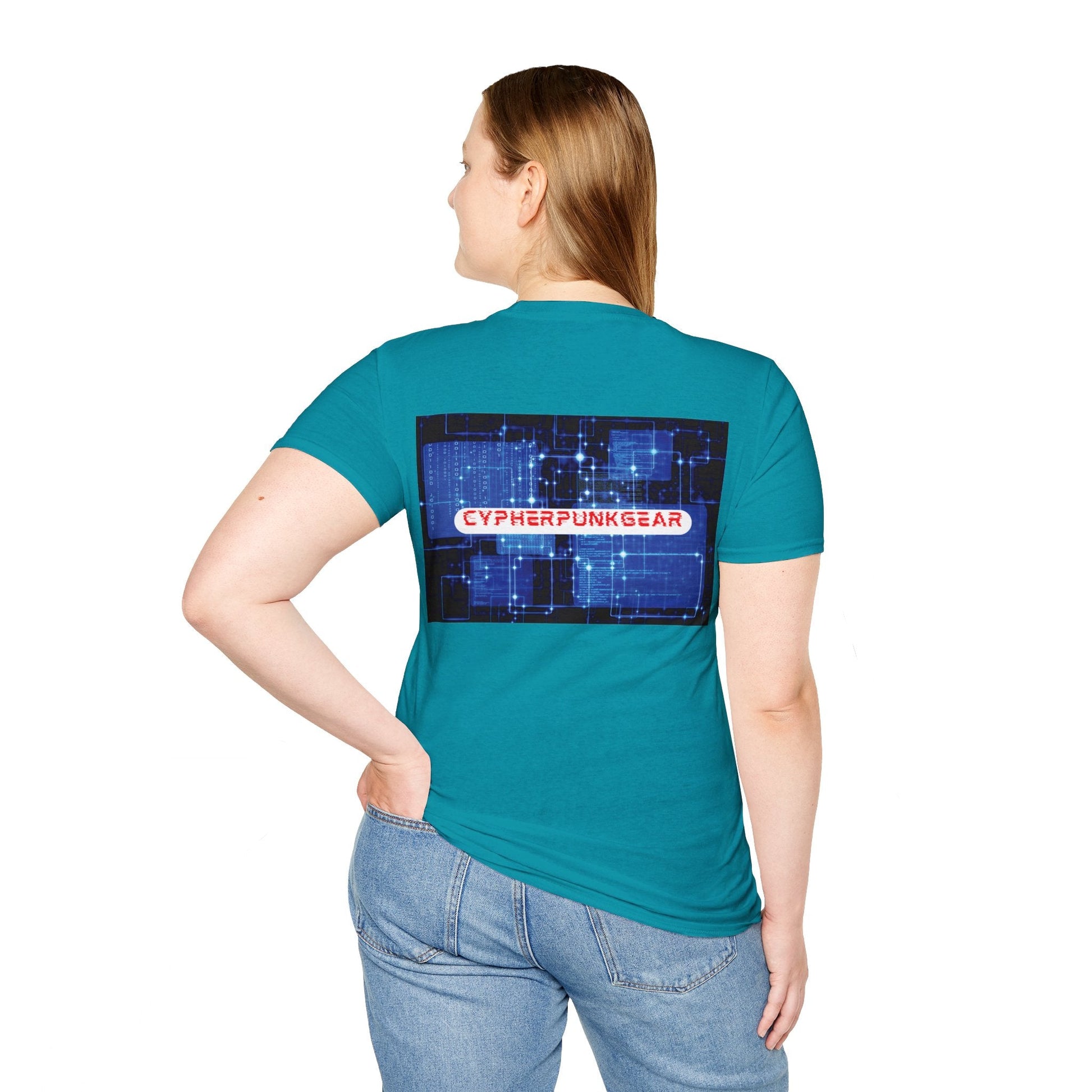 2 - sided Cypherpunkgear logo Unisex T-Shirt by cypherpunkgear – cypherpunkgear.com | Cypherpunk Merch