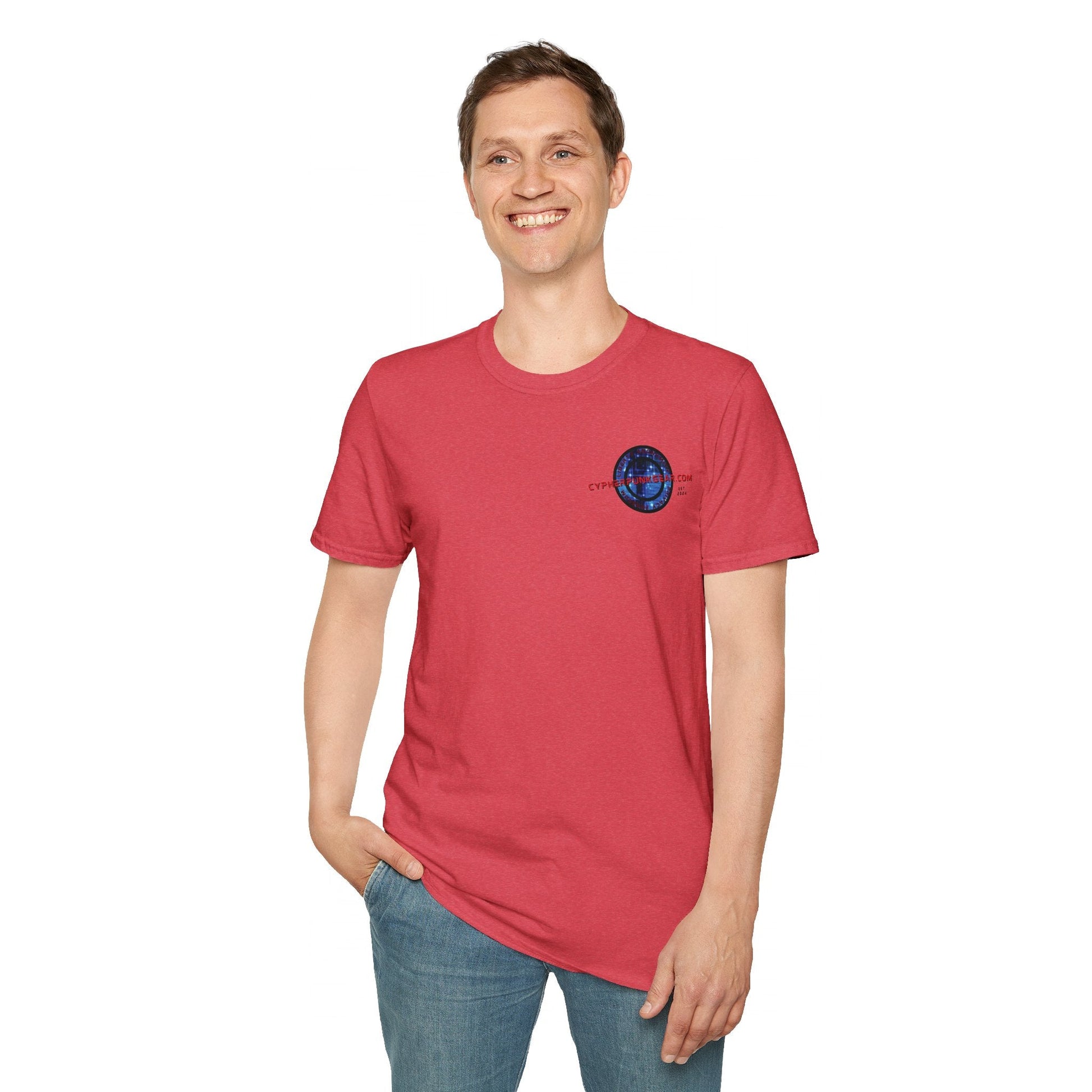 2 - sided Cypherpunkgear logo Unisex T-Shirt by cypherpunkgear – cypherpunkgear.com | Cypherpunk Merch