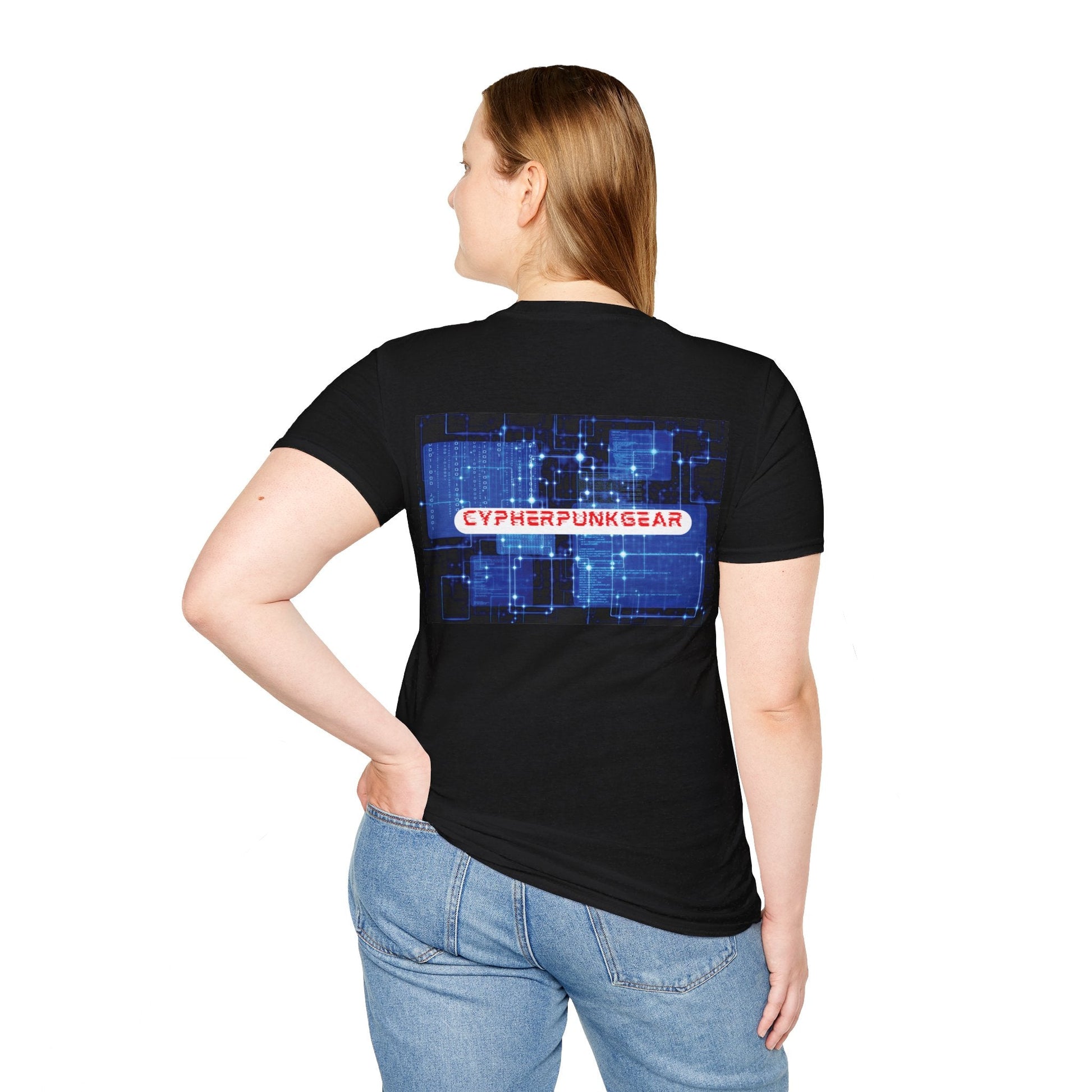 2 - sided Cypherpunkgear logo Unisex T-Shirt by cypherpunkgear – cypherpunkgear.com | Cypherpunk Merch