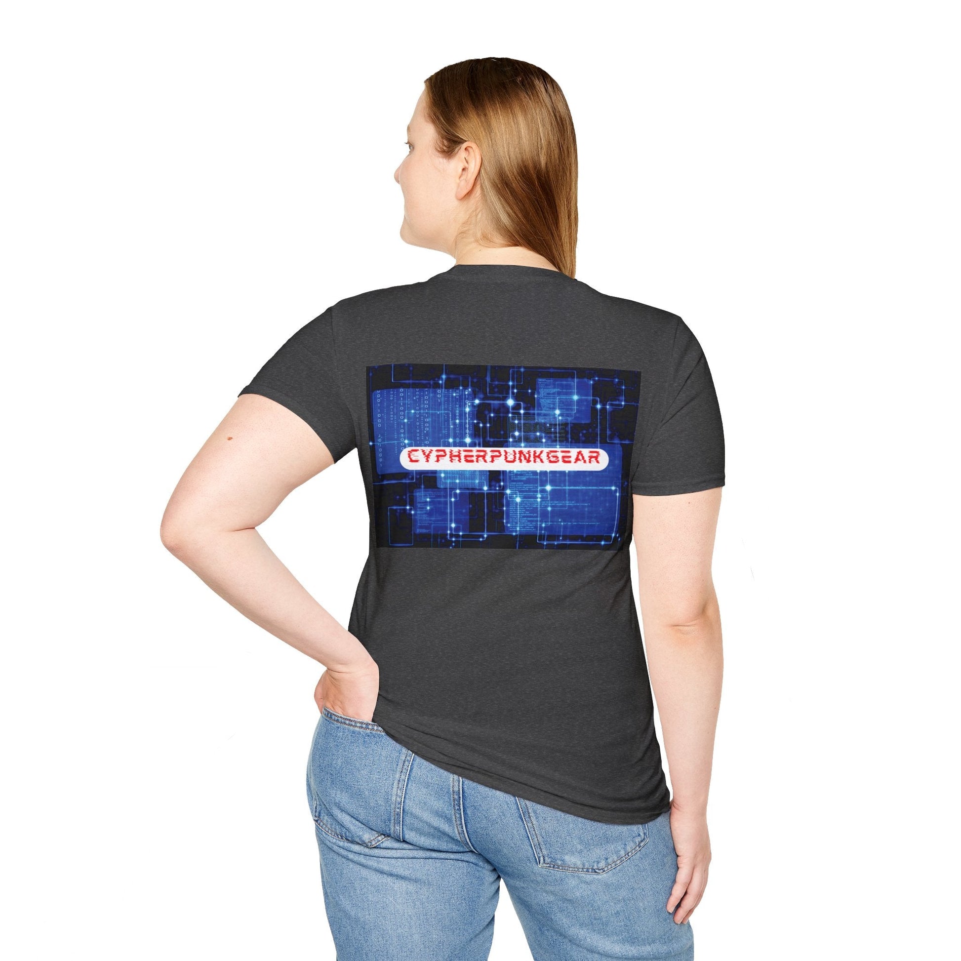 2 - sided Cypherpunkgear logo Unisex T-Shirt by cypherpunkgear – cypherpunkgear.com | Cypherpunk Merch