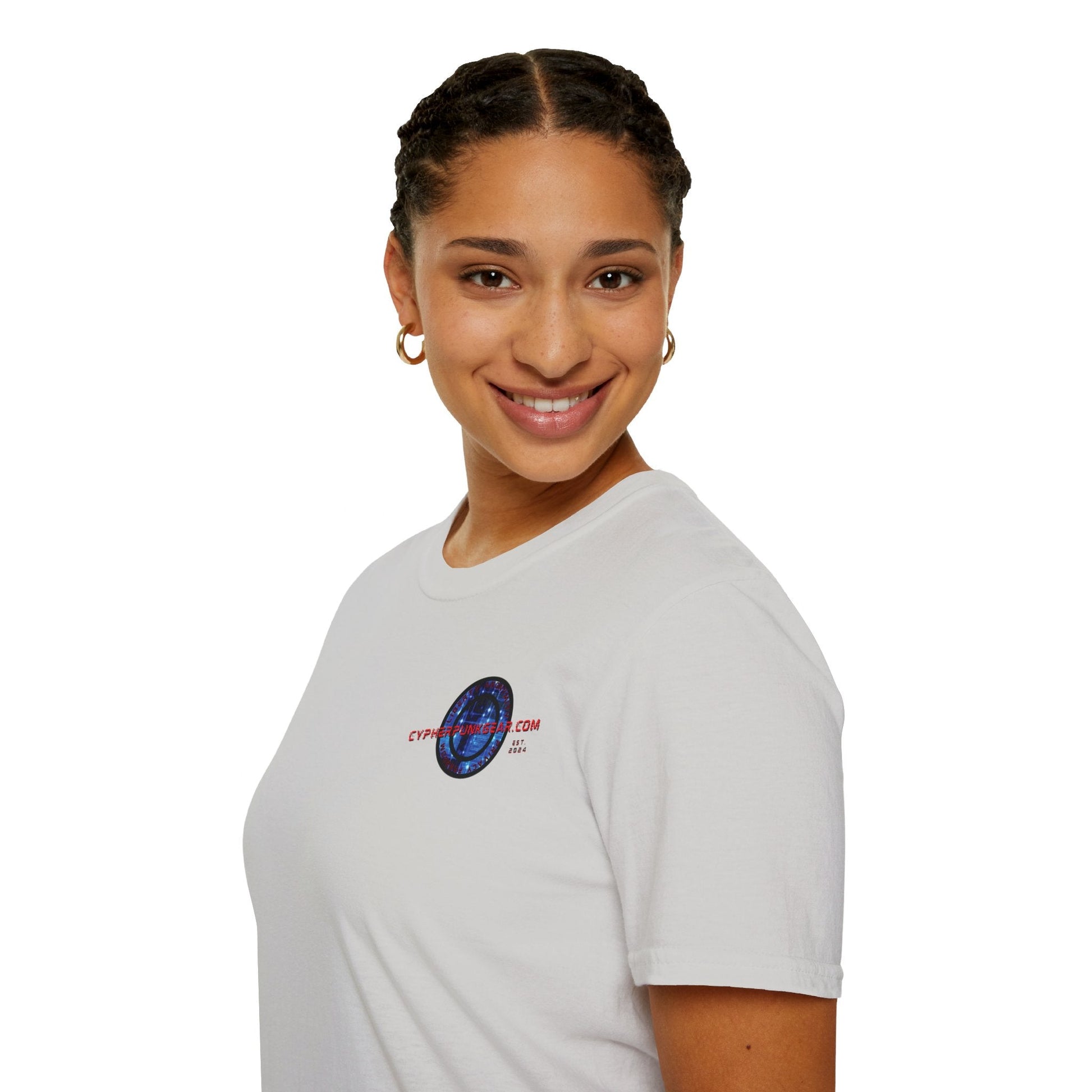 2 - sided Cypherpunkgear logo Unisex T-Shirt by cypherpunkgear – cypherpunkgear.com | Cypherpunk Merch