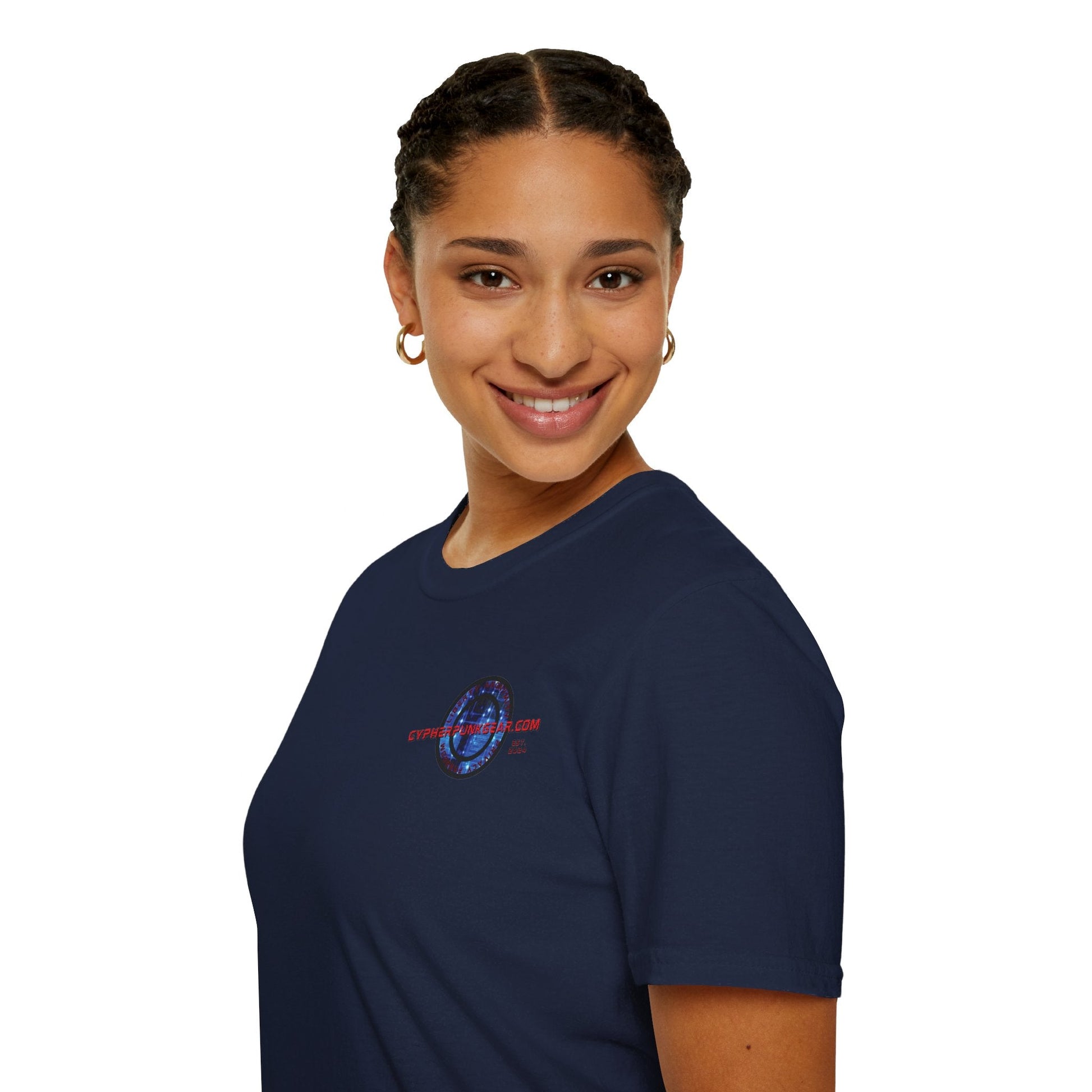 2 - sided Cypherpunkgear logo Unisex T-Shirt by cypherpunkgear – cypherpunkgear.com | Cypherpunk Merch