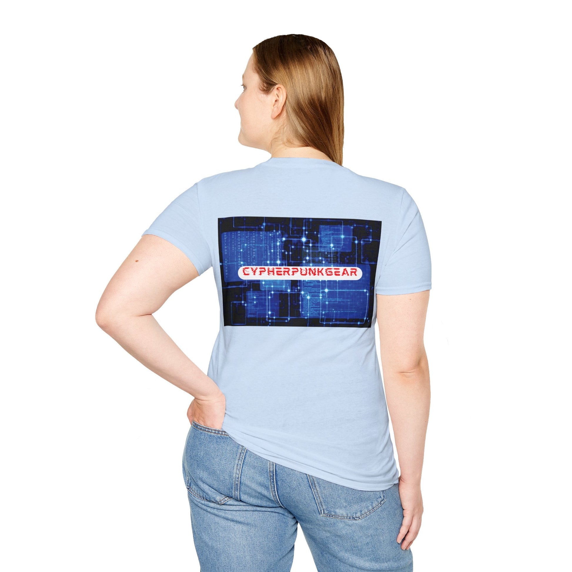 2 - sided Cypherpunkgear logo Unisex T-Shirt by cypherpunkgear – cypherpunkgear.com | Cypherpunk Merch