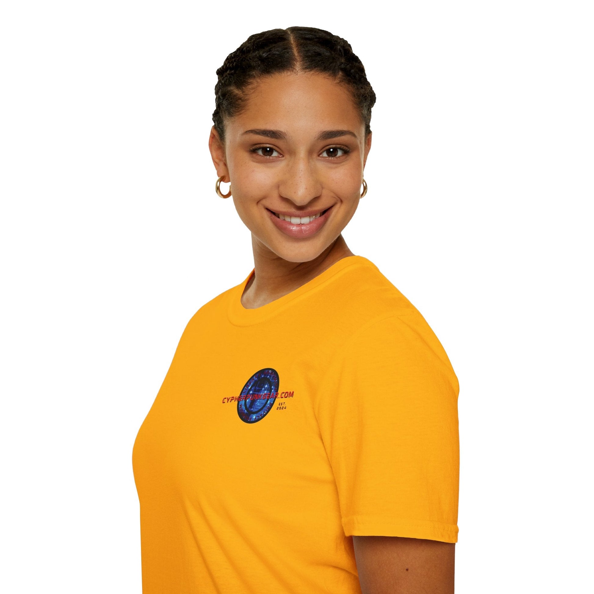 2 - sided Cypherpunkgear logo Unisex T-Shirt by cypherpunkgear – cypherpunkgear.com | Cypherpunk Merch