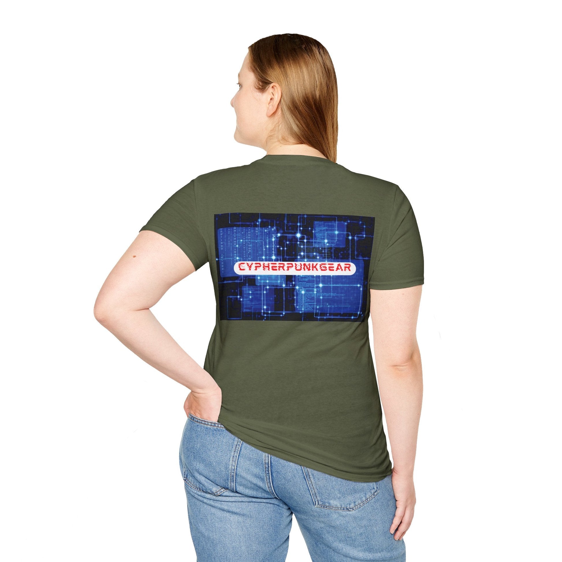 2 - sided Cypherpunkgear logo Unisex T-Shirt by cypherpunkgear – cypherpunkgear.com | Cypherpunk Merch