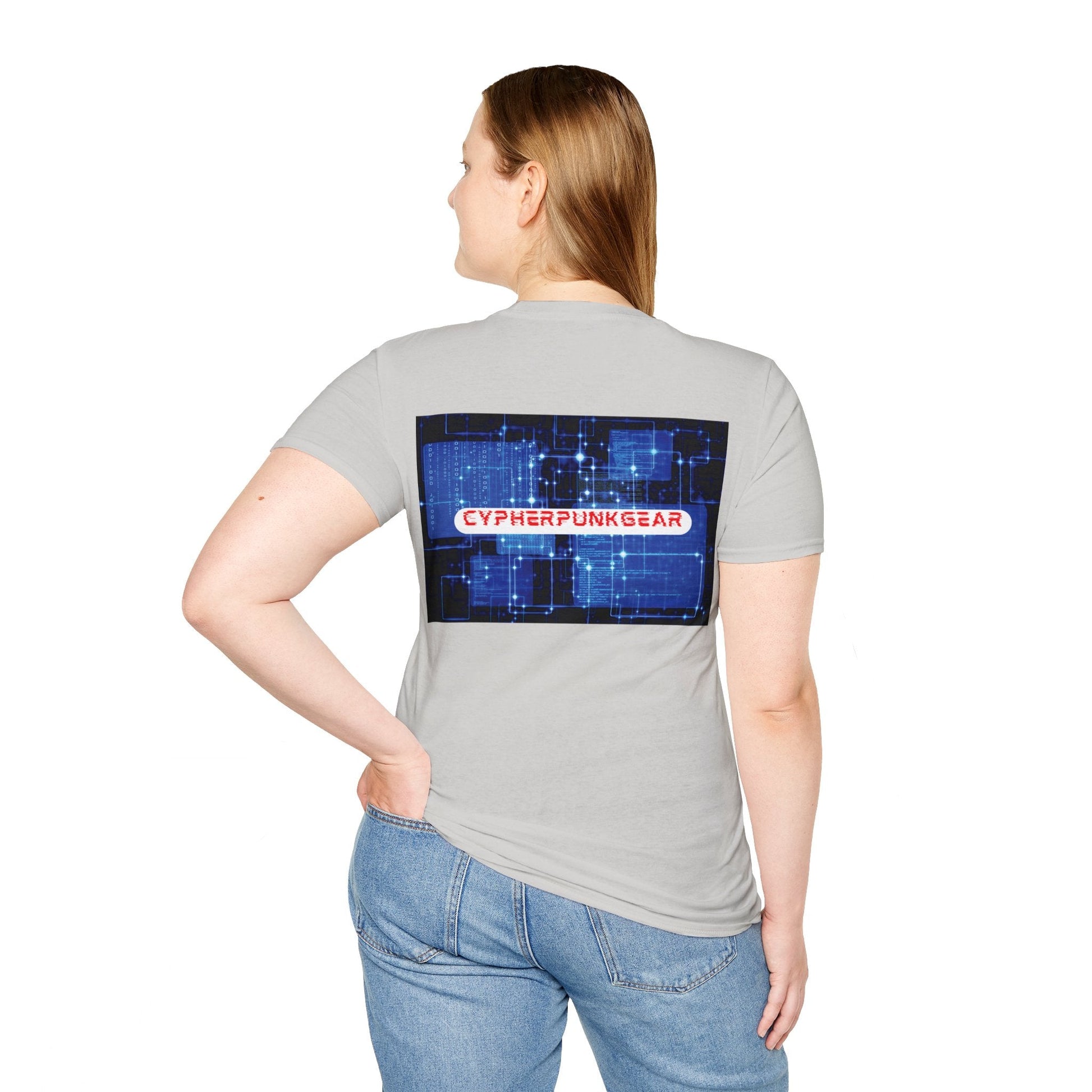 2 - sided Cypherpunkgear logo Unisex T-Shirt by cypherpunkgear – cypherpunkgear.com | Cypherpunk Merch