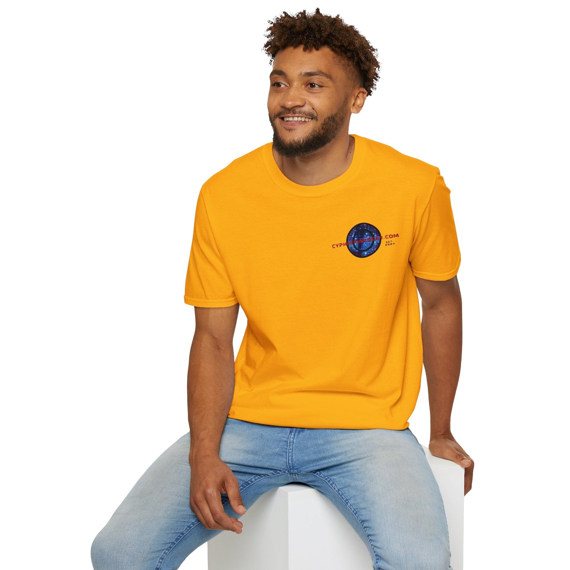2 - sided Cypherpunkgear logo Unisex T-Shirt by cypherpunkgear – cypherpunkgear.com | Cypherpunk Merch