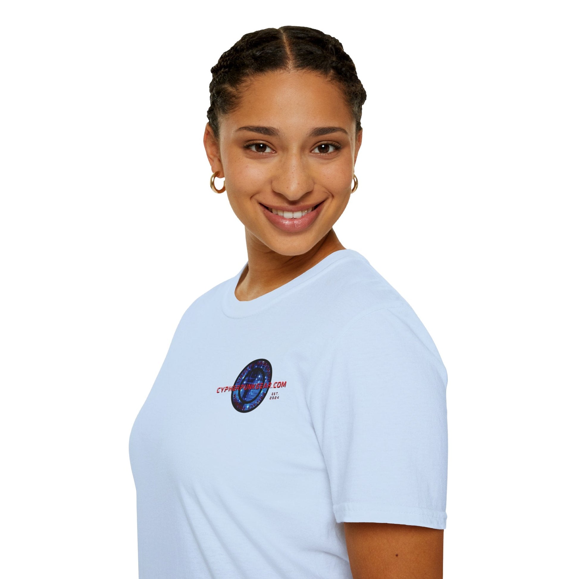 2 - sided Cypherpunkgear logo Unisex T-Shirt by cypherpunkgear – cypherpunkgear.com | Cypherpunk Merch