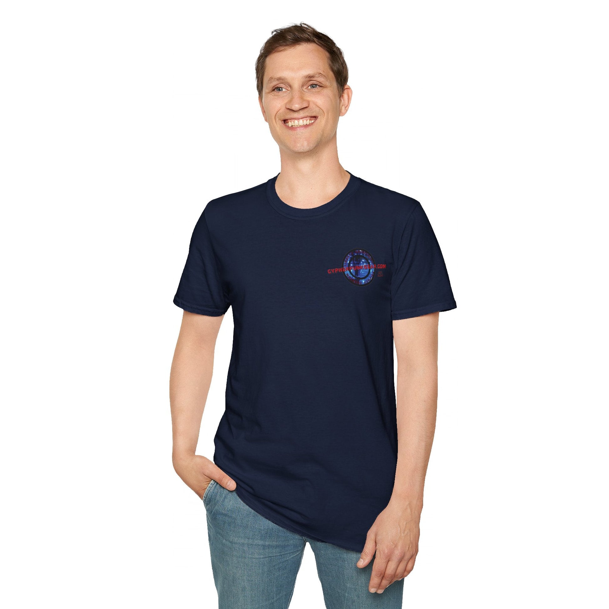 2 - sided Cypherpunkgear logo Unisex T-Shirt by cypherpunkgear – cypherpunkgear.com | Cypherpunk Merch