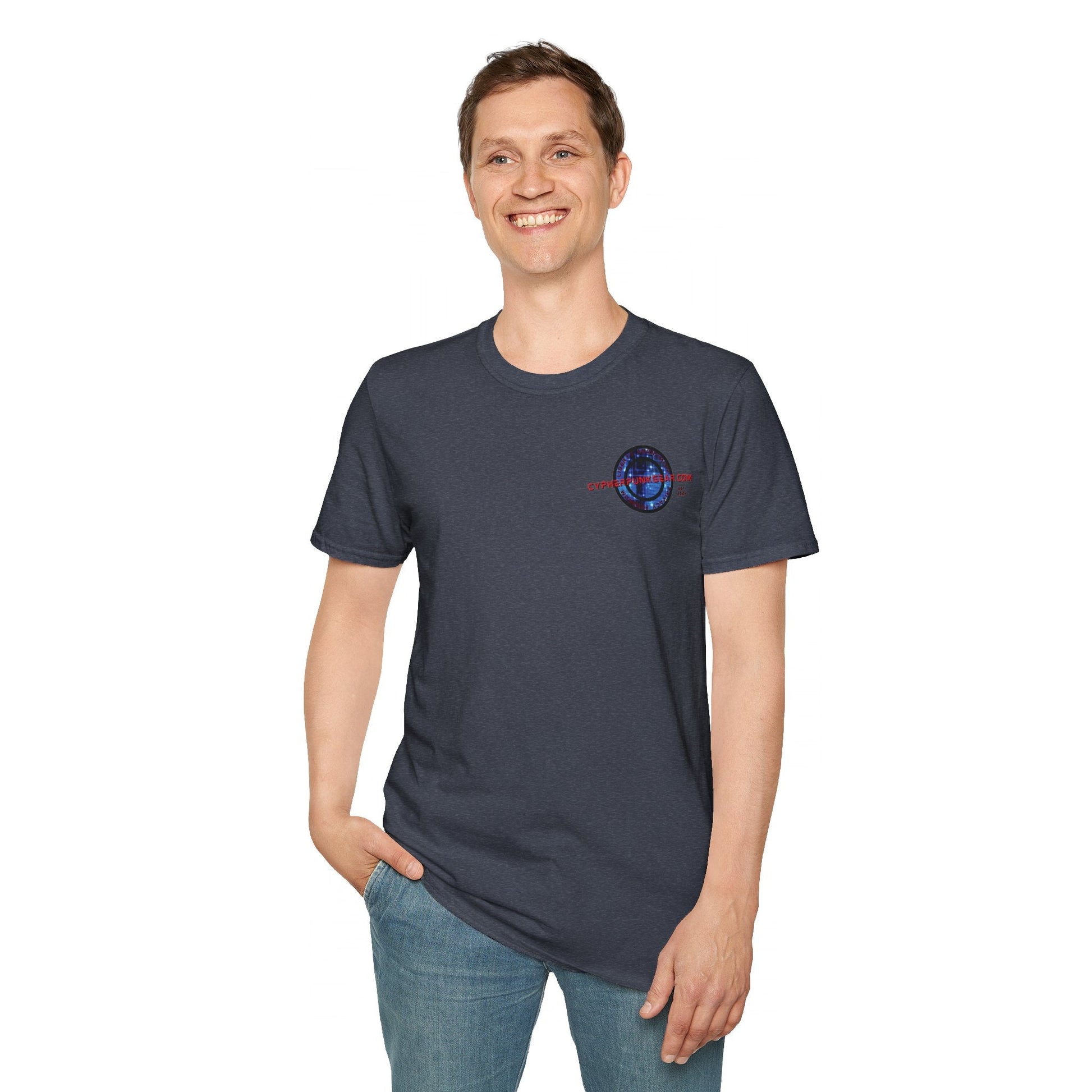 2 - sided Cypherpunkgear logo Unisex T-Shirt by cypherpunkgear – cypherpunkgear.com | Cypherpunk Merch