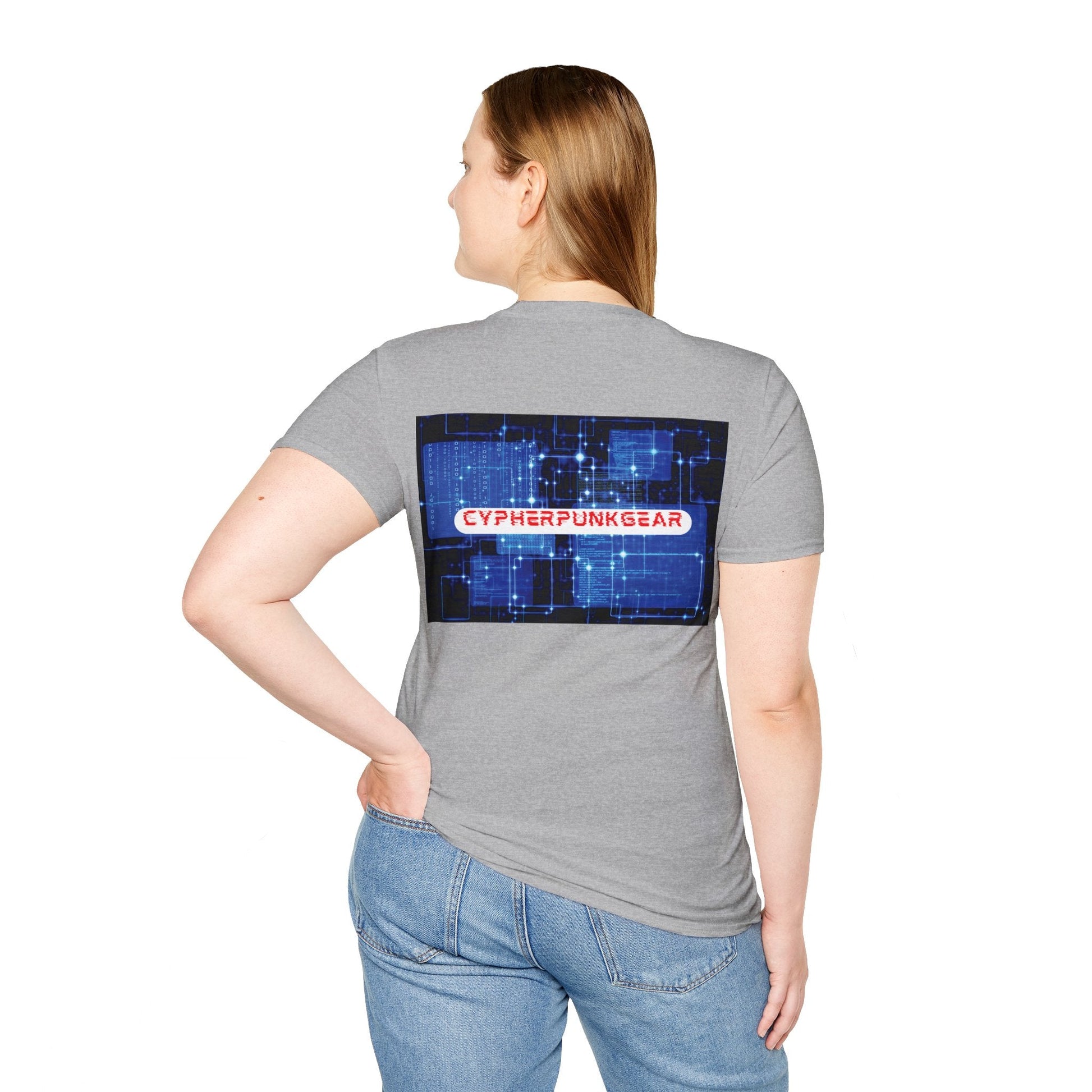 2 - sided Cypherpunkgear logo Unisex T-Shirt by cypherpunkgear – cypherpunkgear.com | Cypherpunk Merch
