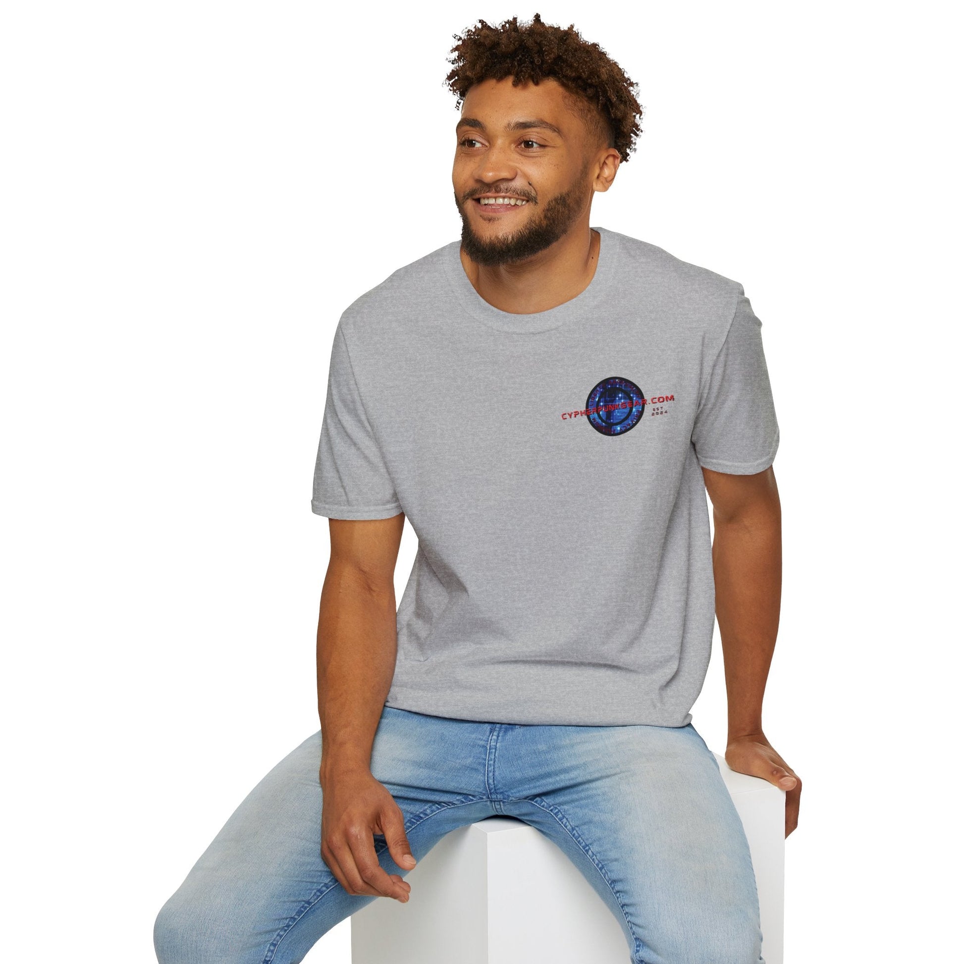2 - sided Cypherpunkgear logo Unisex T-Shirt by cypherpunkgear – cypherpunkgear.com | Cypherpunk Merch