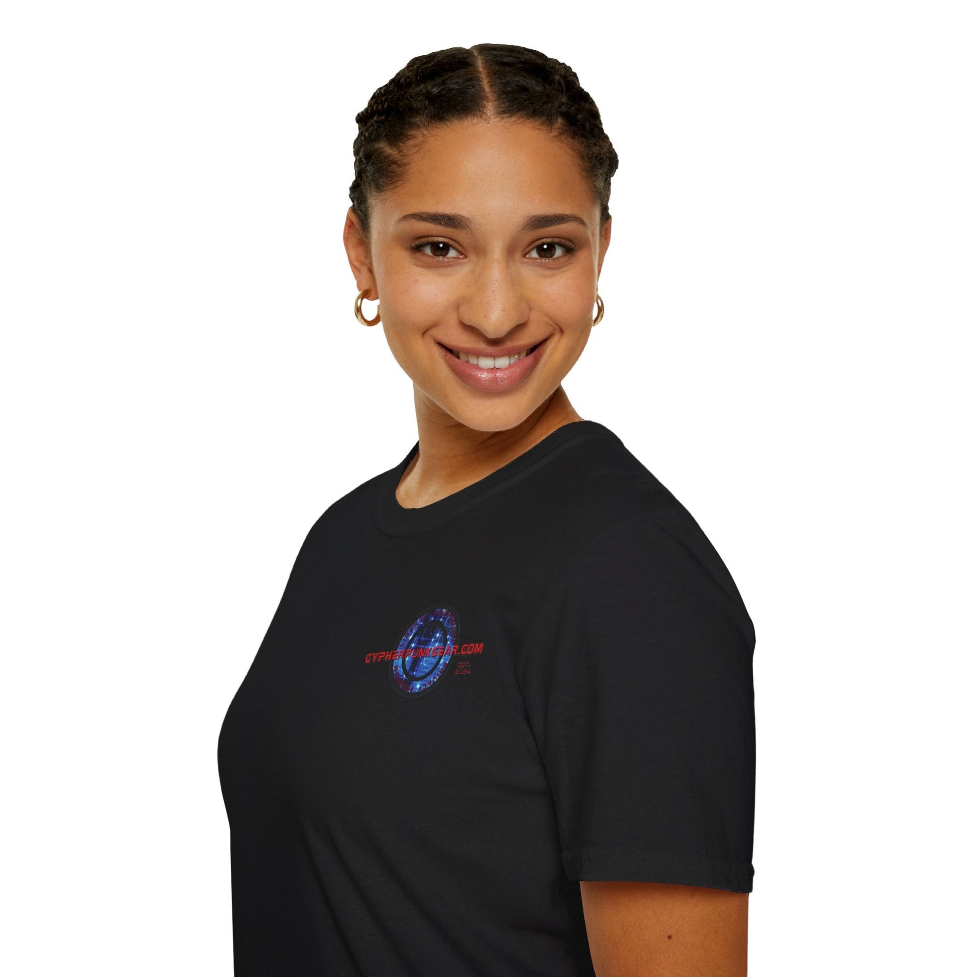 2 - sided Cypherpunkgear logo Unisex T-Shirt by cypherpunkgear – cypherpunkgear.com | Cypherpunk Merch