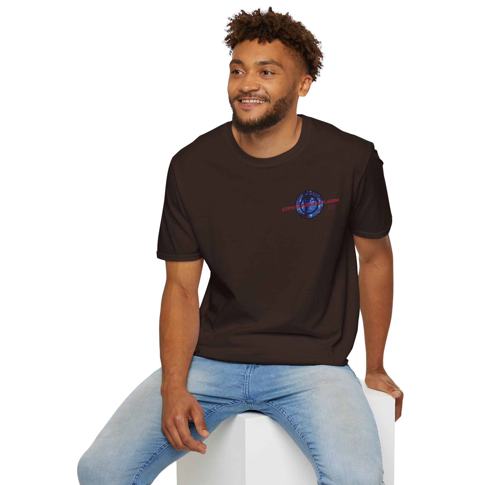 2 - sided Cypherpunkgear logo Unisex T-Shirt by cypherpunkgear – cypherpunkgear.com | Cypherpunk Merch