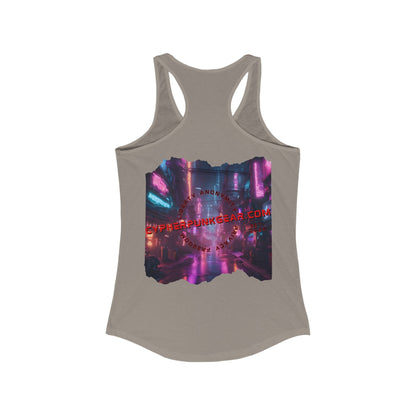 2 - sided cypherpunkgear Logo Women's Racerback Tank Top by cypherpunkgear – cypherpunkgear.com | Cypherpunk Merch
