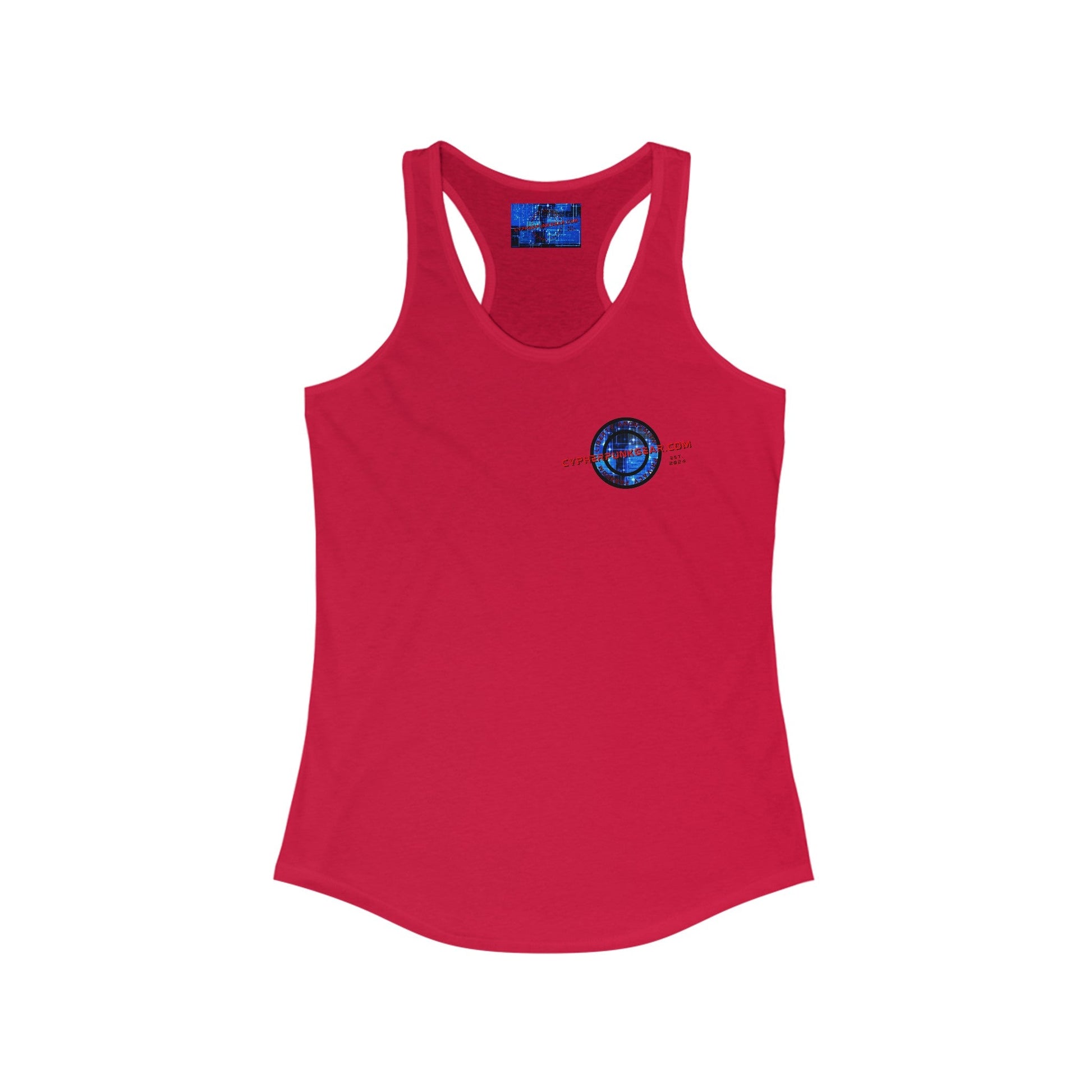 2 - sided cypherpunkgear Logo Women's Racerback Tank Top by cypherpunkgear – cypherpunkgear.com | Cypherpunk Merch