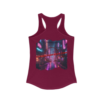 2 - sided cypherpunkgear Logo Women's Racerback Tank Top by cypherpunkgear – cypherpunkgear.com | Cypherpunk Merch