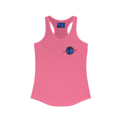 2 - sided cypherpunkgear Logo Women's Racerback Tank Top by cypherpunkgear – cypherpunkgear.com | Cypherpunk Merch
