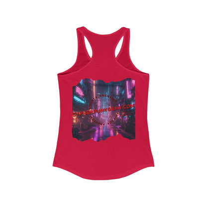 2 - sided cypherpunkgear Logo Women's Racerback Tank Top by cypherpunkgear – cypherpunkgear.com | Cypherpunk Merch