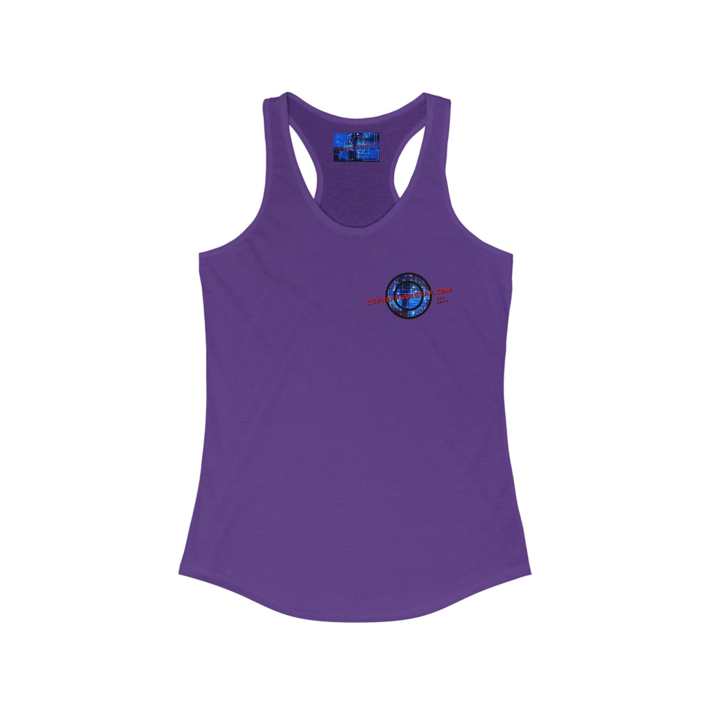 2 - sided cypherpunkgear Logo Women's Racerback Tank Top by cypherpunkgear – cypherpunkgear.com | Cypherpunk Merch