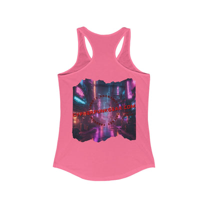 2 - sided cypherpunkgear Logo Women's Racerback Tank Top by cypherpunkgear – cypherpunkgear.com | Cypherpunk Merch