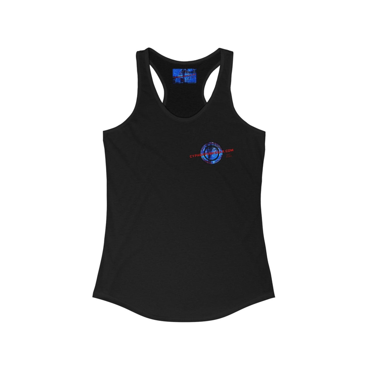 2 - sided cypherpunkgear Logo Women's Racerback Tank Top by cypherpunkgear – cypherpunkgear.com | Cypherpunk Merch