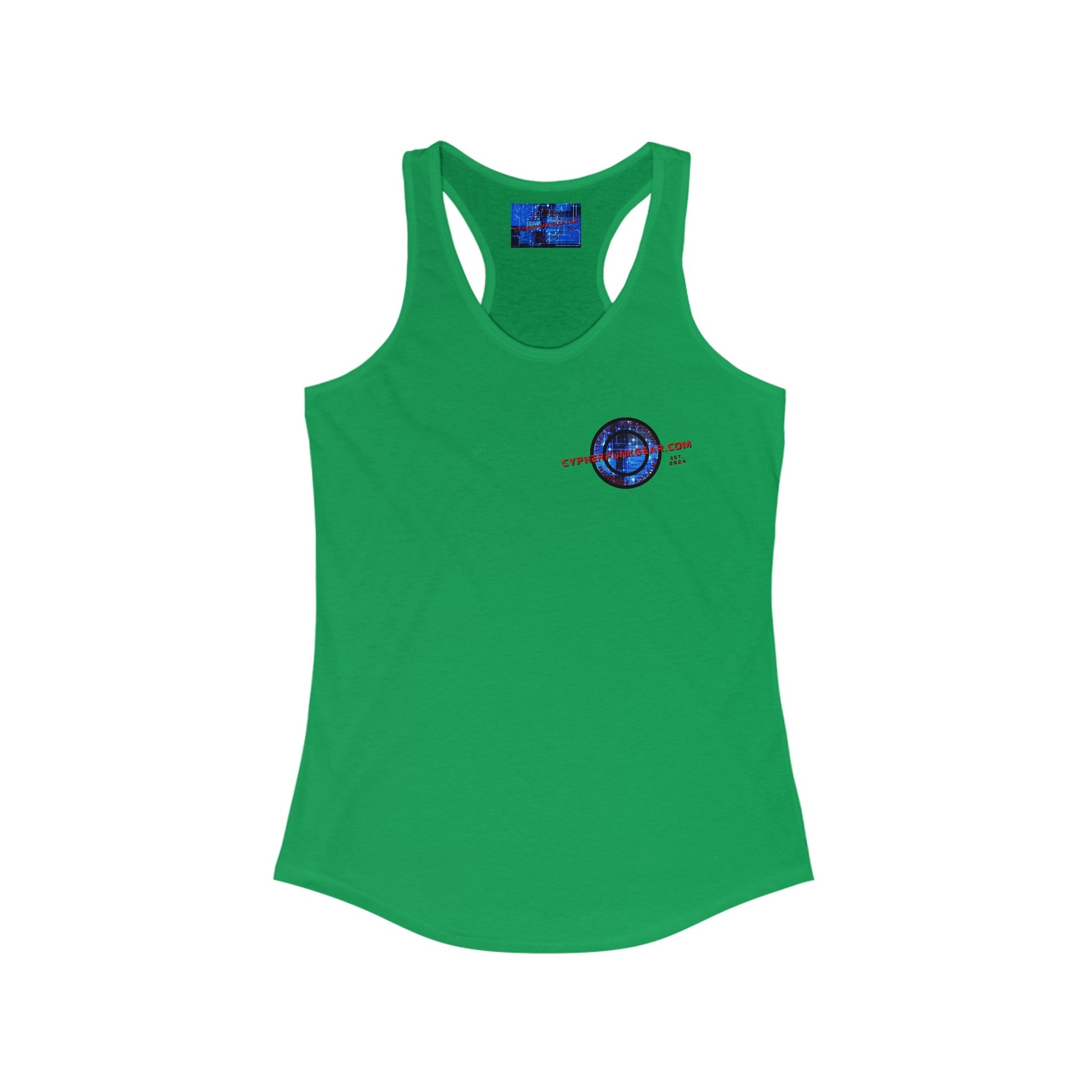 2 - sided cypherpunkgear Logo Women's Racerback Tank Top by cypherpunkgear – cypherpunkgear.com | Cypherpunk Merch