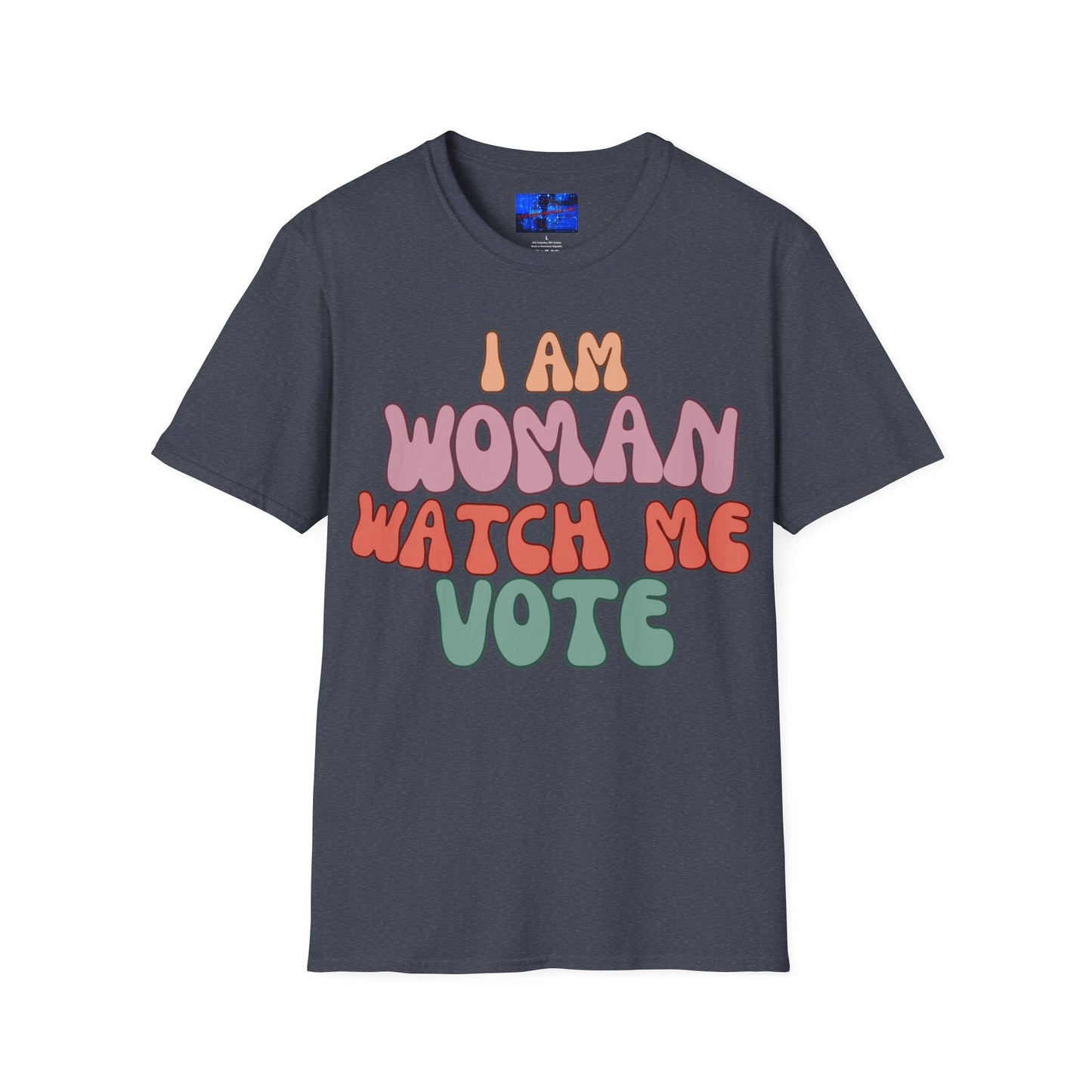 2 - sided I Am Woman Watch Me Vote DKcolors Unisex T-Shirt by cypherpunkgear – cypherpunkgear.com | Cypherpunk Merch