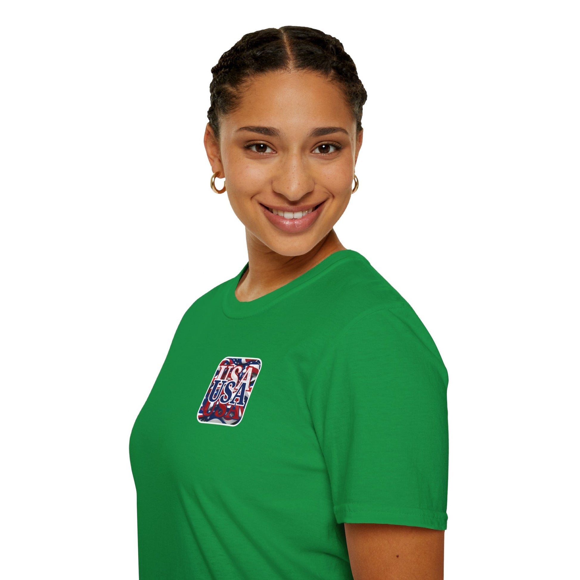 2 - sided Red White and BLUE USA Patriot DKcolors Unisex T-Shirt by cypherpunkgear – cypherpunkgear.com | Cypherpunk Merch