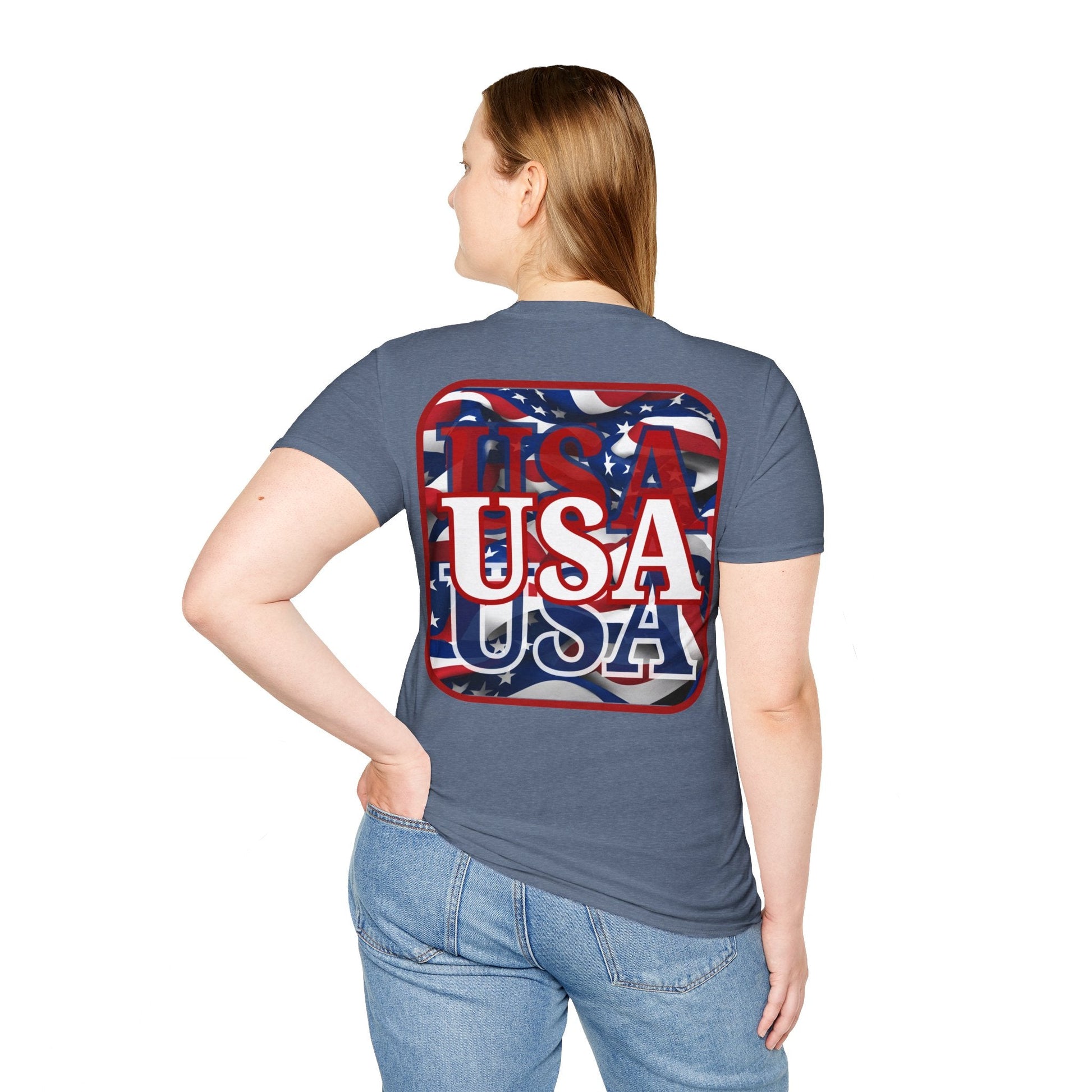 2 - sided Red WHITE and Blue USA Patriot DKcolors Unisex T-Shirt by cypherpunkgear – cypherpunkgear.com | Cypherpunk Merch