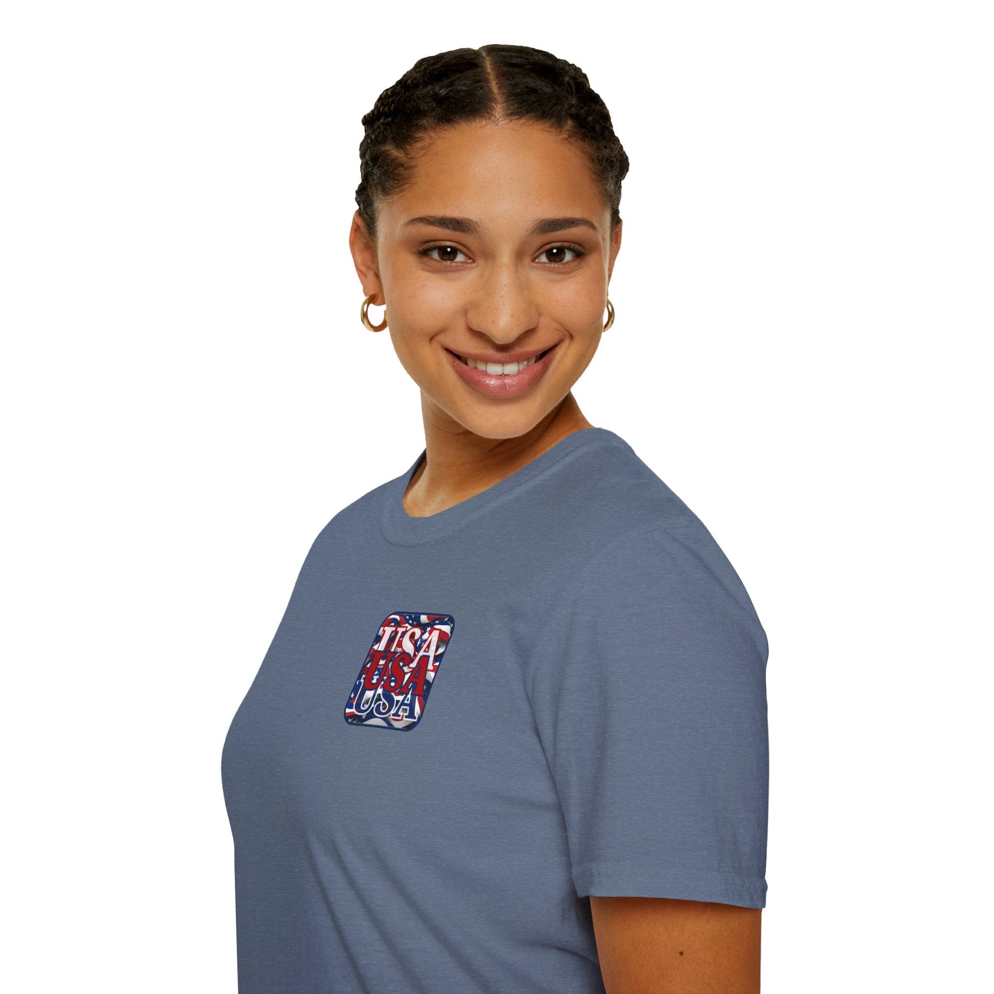 2 - sided RED White and Blue USA Patriot DKcolors Unisex T-Shirt by cypherpunkgear – cypherpunkgear.com | Cypherpunk Merch