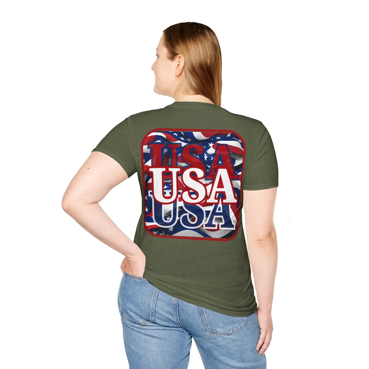 2 - sided Red WHITE and Blue USA Patriot DKcolors Unisex T-Shirt by cypherpunkgear – cypherpunkgear.com | Cypherpunk Merch