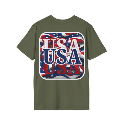 2 - sided Red White and BLUE USA Patriot DKcolors Unisex T-Shirt by cypherpunkgear – cypherpunkgear.com | Cypherpunk Merch