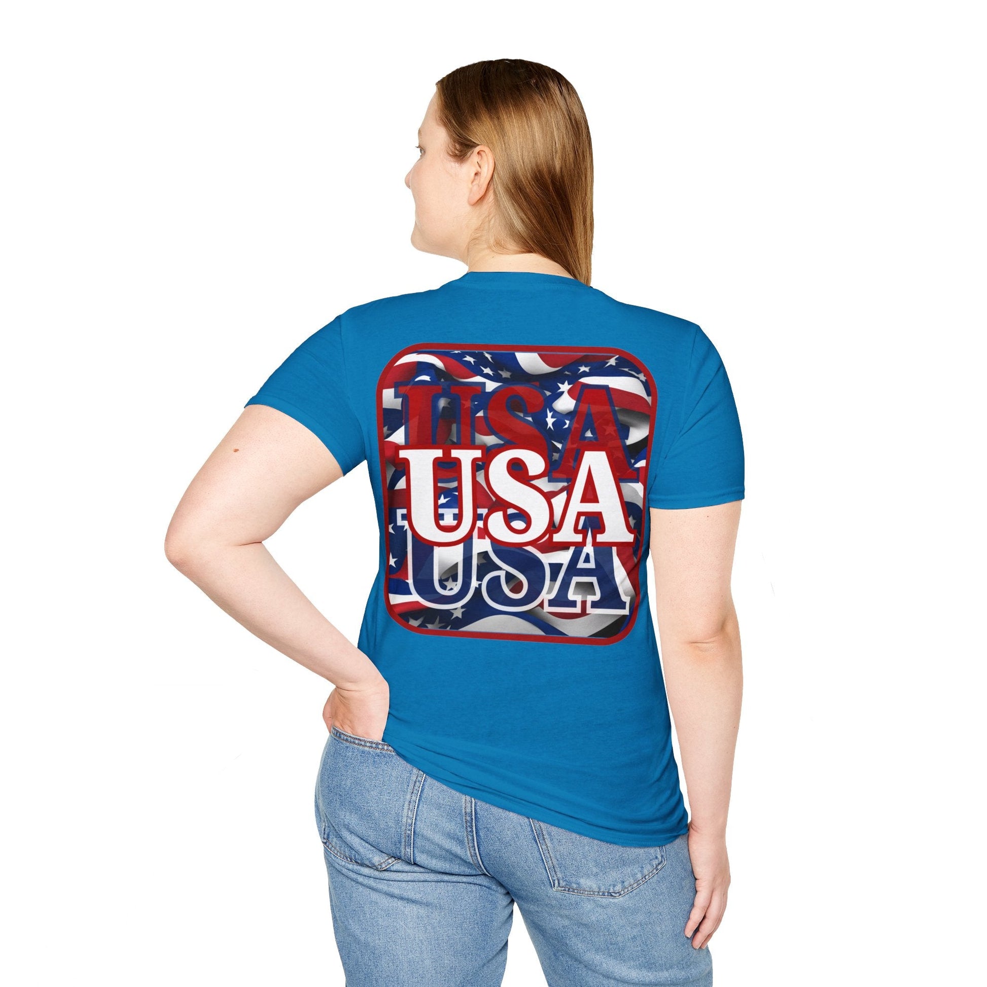 2 - sided Red WHITE and Blue USA Patriot DKcolors Unisex T-Shirt by cypherpunkgear – cypherpunkgear.com | Cypherpunk Merch