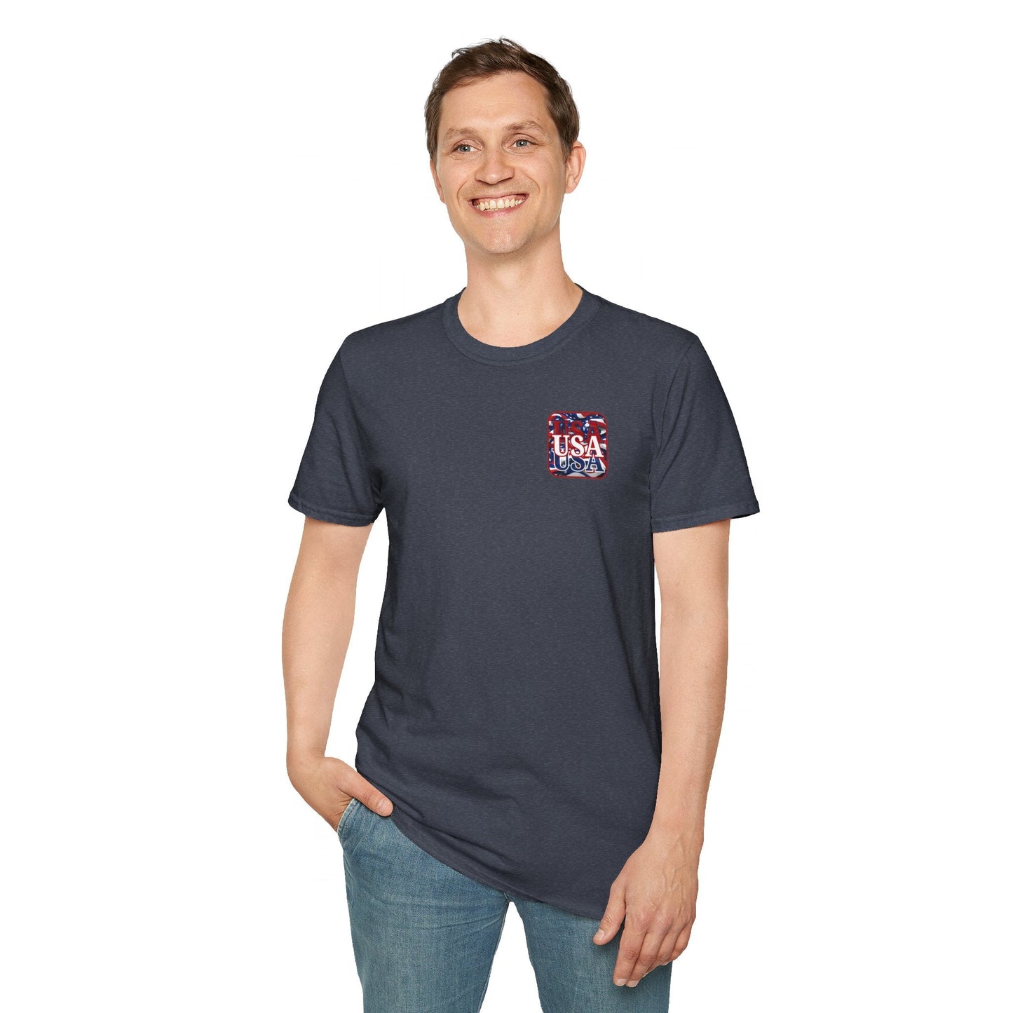 2 - sided Red WHITE and Blue USA Patriot DKcolors Unisex T-Shirt by cypherpunkgear – cypherpunkgear.com | Cypherpunk Merch
