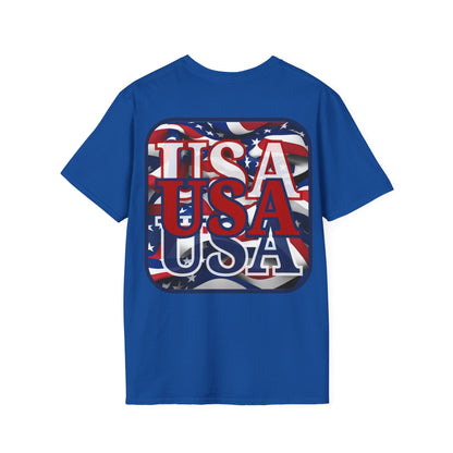 2 - sided RED White and Blue USA Patriot DKcolors Unisex T-Shirt by cypherpunkgear – cypherpunkgear.com | Cypherpunk Merch