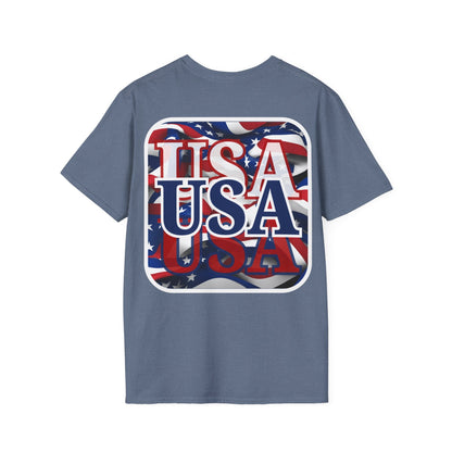2 - sided Red White and BLUE USA Patriot DKcolors Unisex T-Shirt by cypherpunkgear – cypherpunkgear.com | Cypherpunk Merch
