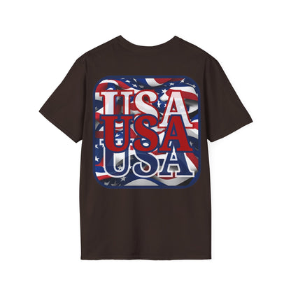 2 - sided RED White and Blue USA Patriot DKcolors Unisex T-Shirt by cypherpunkgear – cypherpunkgear.com | Cypherpunk Merch