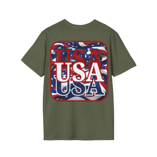 2 - sided Red WHITE and Blue USA Patriot DKcolors Unisex T-Shirt by cypherpunkgear – cypherpunkgear.com | Cypherpunk Merch